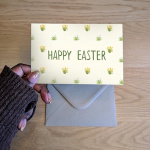 Deutsch und Englisch Aquarell Grußkarten zu Ostern Karten für Freunde und Familie Karten zu Ostern Osterglocken und Schneeglöckchen in 2 Farben