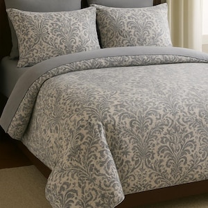 Organic thick cotton Duvet Cover, Boho Gauze Bed Linen Set, King Size Muslin Comforter Cover, Comforter Cover, Unique Home Gift