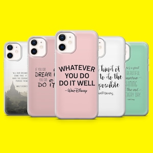 Walt Phone Case Disney Quotes Legacy Happiness Cover for iPhone 16 15 14 13 12 Samsung S25Ultra S24 S23FE A54 A34 A15 A14 Pixel 9Pro 8A 7A