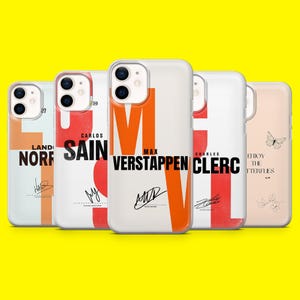 Formula Phone Case Car Racing Competition Drivers Cover for iPhone 16 15 14 13 12 Samsung S25Ultra S24 S23FE A54 A34 A15 Pixel 9Pro 8A 7A