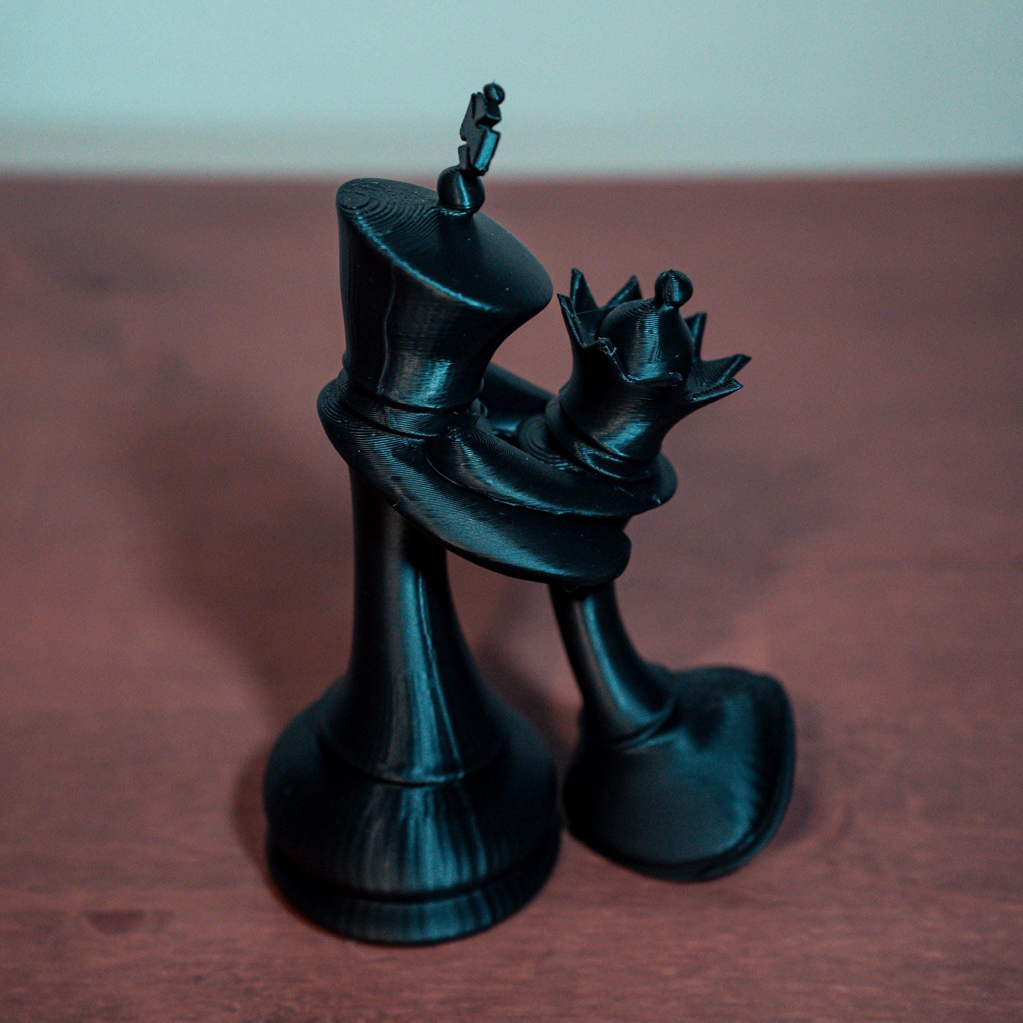 Personalized Dancing Chess King and Queen Set. Wedding Topper, Gift, Center  Piece. 3D Printed - Etsy, image size:2048x2048