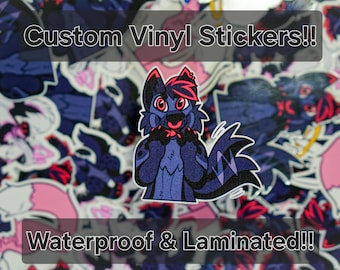 Benutzerdefinierte wasserdichte Vinyl-Aufkleber / gestanzte Aufkleber / Logos / Namen