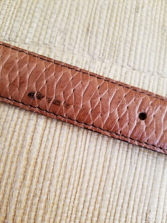 1994 Clara Studio Leather Belt, Chunky Silver Buckle  display picture 1