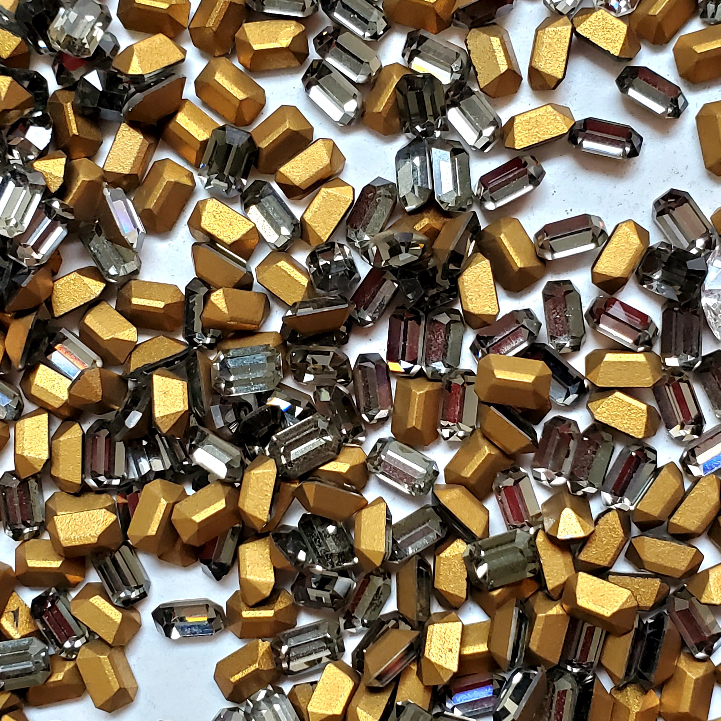 Swarovski 4500 BAGUETTES Fancy Stones in BLACK DIAMOND 215