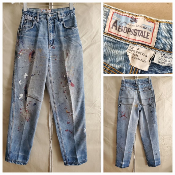 Authentic 1980s AEROPOSTALE Painters Pants Indigo High Rise Authentic 1980s AEROPOSTALE Painters Pants Indigo High Rise