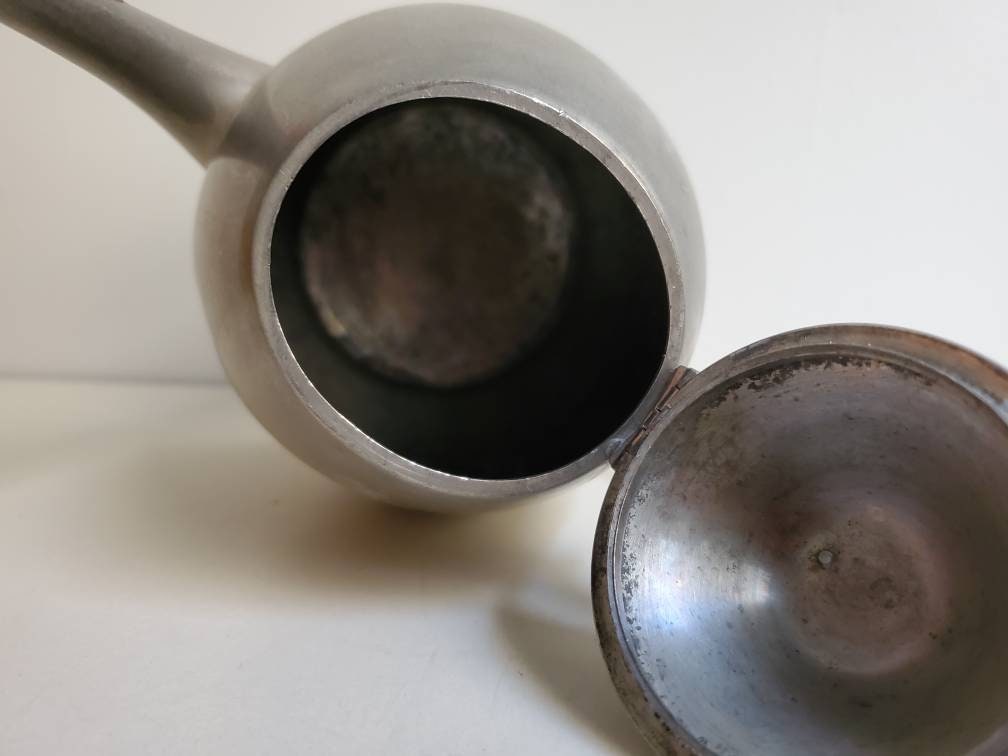 crescent pewter 社 ビンテージ ピューター製ティーポットセット