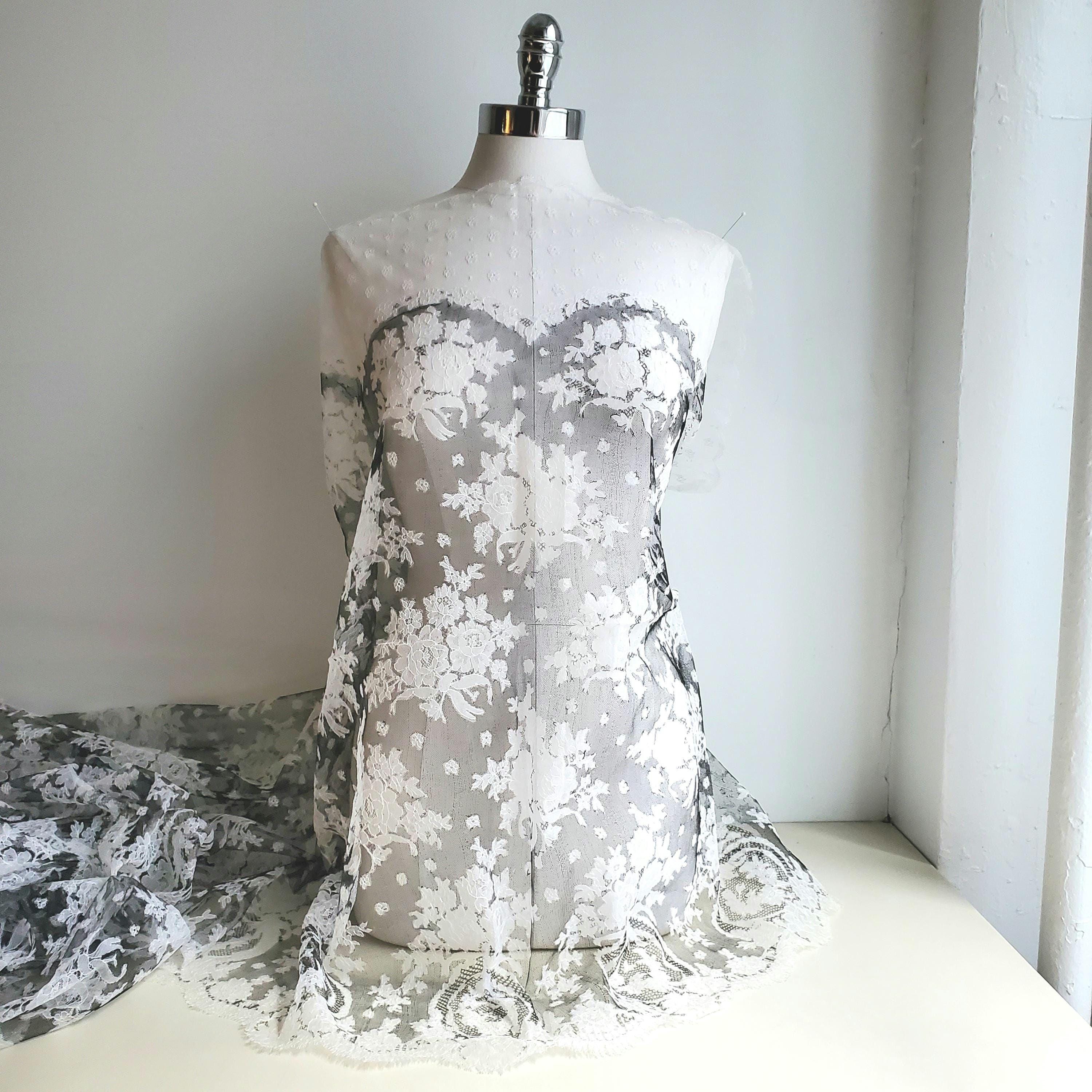 knee length dresses for ladies Fitted Lace Wedding Dress with Slit from French Lace main image 0