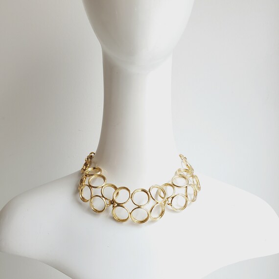 Collier Ras Du Cou Vintage Blanc - Ancien Stock D'usine - Neuf Sans Emballage