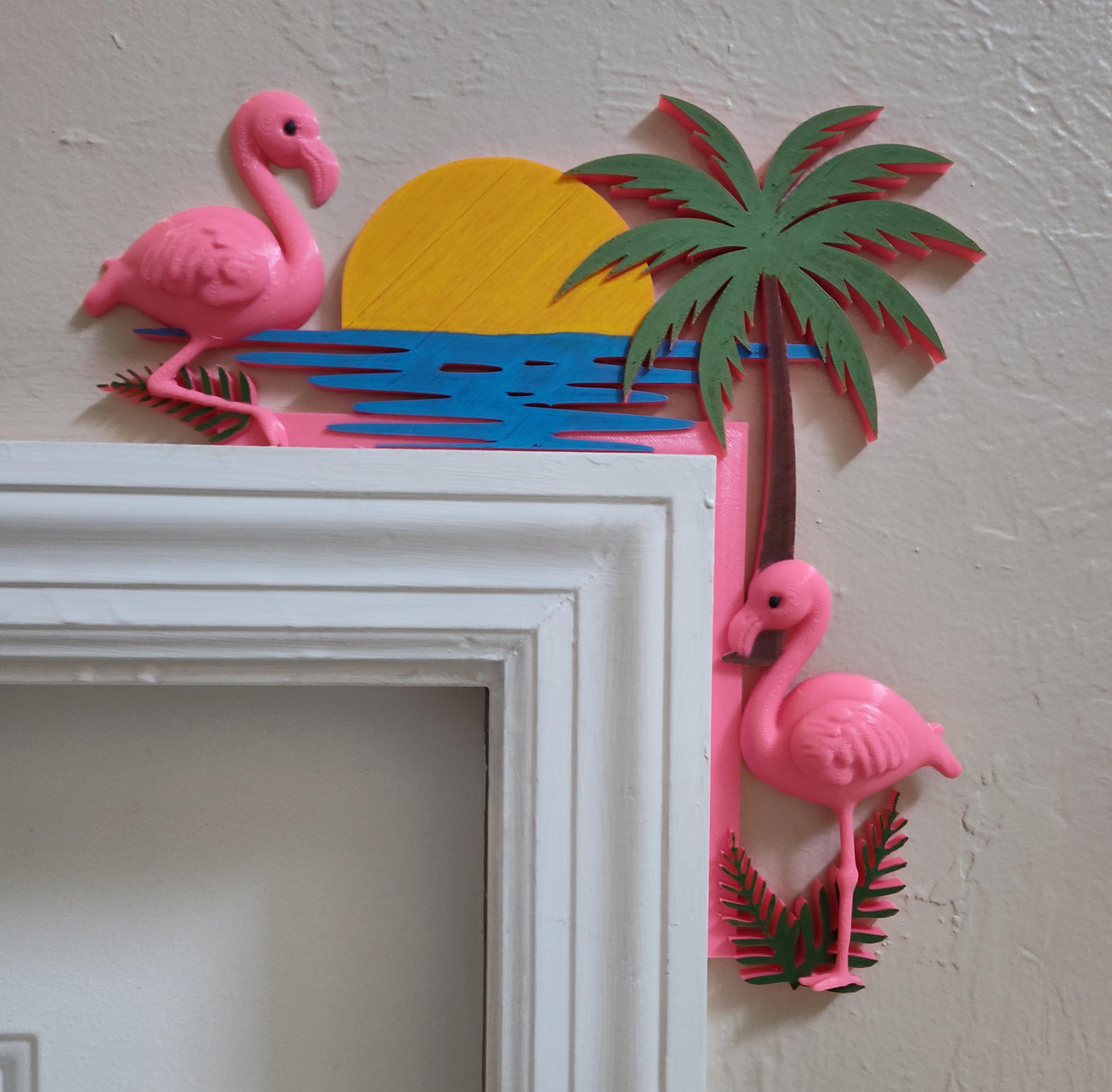 Set 2 Fenicotteri Decorativi Relaxdays Rosa | Arredo Giardino Tropicale In Plastica E Metallo