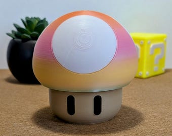 Toad Mushroom Pot - Customizable - PLA Printed Planter - Cute and Fun Home and Garden Decor - Geek Culture