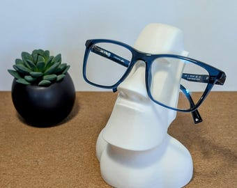 Moai Statue 3D Glasses Holder | Zen Easter Island Decor | Original & Unique Gift | Customizable Color | Combining fun and practicality