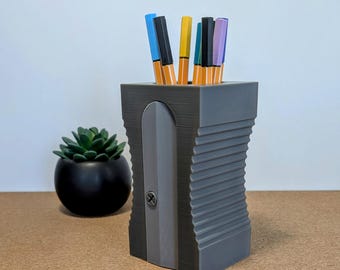 Giant 3D Pencil Sharpener Pencil Holder - Fun Office or School Decoration, Original Gift for Children & Teachers