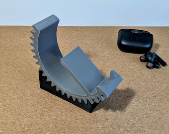 Adjustable tilting phone holder - 3D customizable color - practical design and sturdy rack system