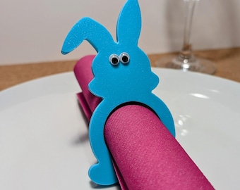 Easter Bunny Napkin Rings - Festive Table - Unique Easter Decoration - Customizable in Color