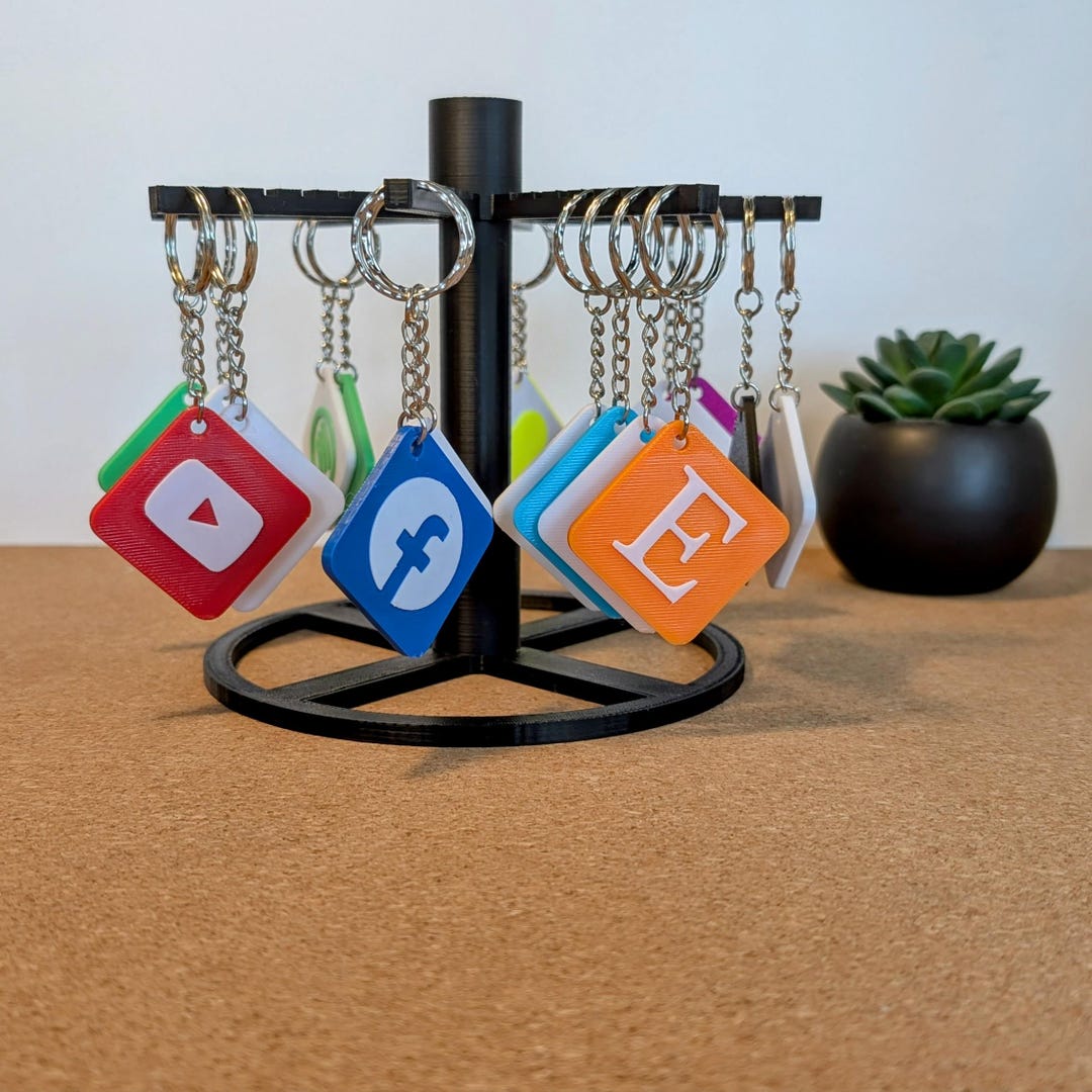 NFC Tag Keychain Social Networks – Modern & Practical 3D Printed ...