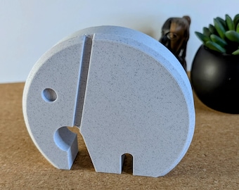 Customizable 3D Scandinavian elephant figurine - Purity & Elegance, size and color of your choice, modern Nordic design decor