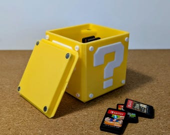 Storage box for 12 Switch cartridges | Customizable color | Mystery Box shape | Practical and secure magnetic closure