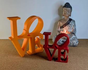 Customizable 3D LOVE Logo Decoration, unique love gift, wall decoration color & size of your choice, romantic gift idea