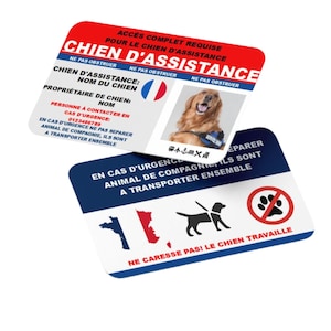 Custom Dog Support Card in French – Carte de Soutien pour Chien