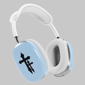 Étuis Cross Cyber Goth pour Airpods Max, housses chromées personnalisées pour Airpods Max, cadeau d&#39;anniversaire tendance pour ados, coque à clipser gothique avant-gardiste haute couture