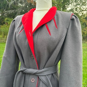 1940s Vintage Wool World War II Era Military Coat