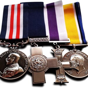 Military medal set replica MM decoration awarded to personnel of the British Army and other arms of the armed forces, Commonwealth, ww1