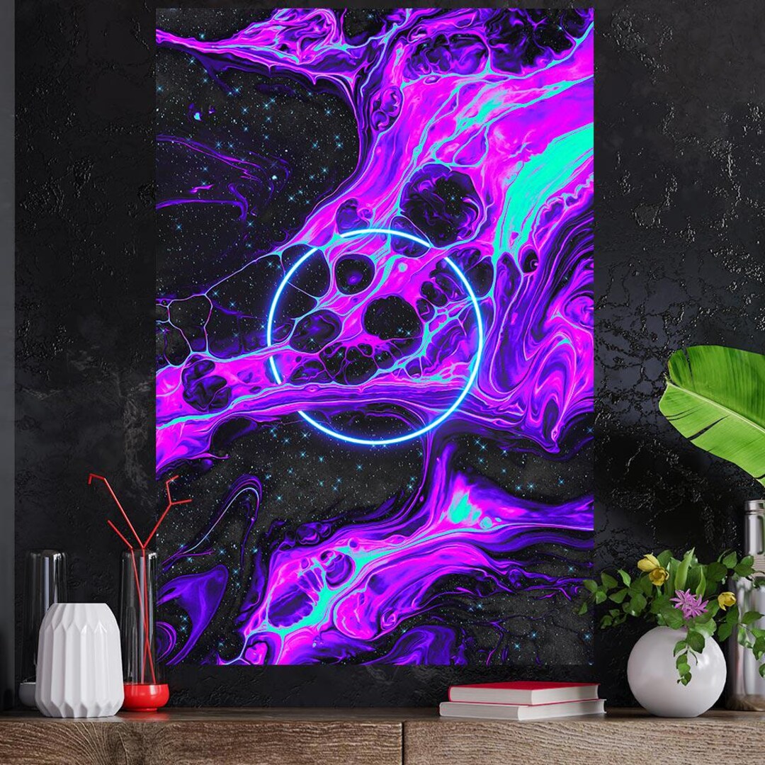 Trippy Psychedelic Poster Wall Art Decor - Plexiglass Wall Art - Etsy
