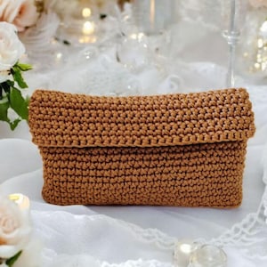 Für besondere Anlässe gehäkelte Clutch Bag - Strapazierfähiges Polyestergarn-Design
