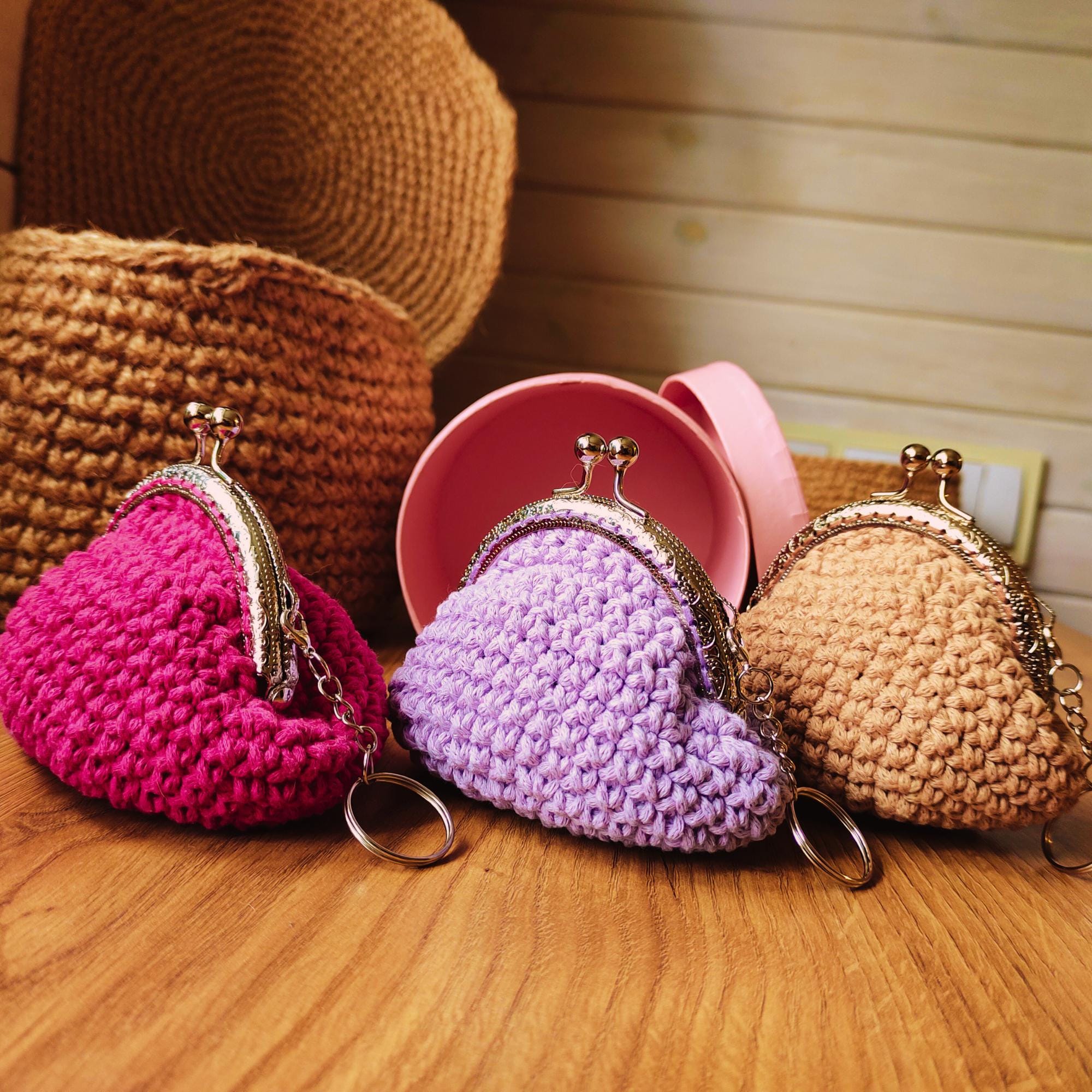 FAVORTALK Portamonete Con Portachiavi - Mini Portafoglio In Tessuto, 11x13.5 Cm, Unisex