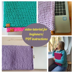 Crochet Laptop Sleeve Pattern PDF | MacBook Air/Pro 13-16 inch Cover | Easy Computer Case for Beginners | Gift for Dad Idea