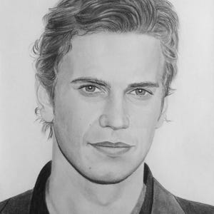 Hand Drawn Man Portrait From Photo, Personalized Gift for Dad or Grandparents, Custom Pencil Drawing, Memorial Portrait Commission
