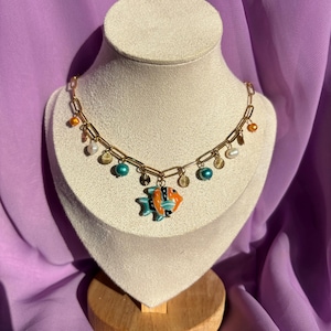 Arista Fish Charm Necklace