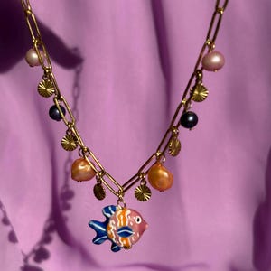 Andrina Fish Charm Necklace
