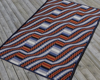 The &quot;Hooked On A Feeling&quot; tunisian crochet blanket pattern in English, German, Dutch and Spanish