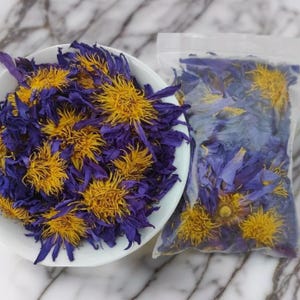 Blue lotus whole flower tea Egyptian Nymphaea Caerulea herbal organic flower free past shipping from Sweden