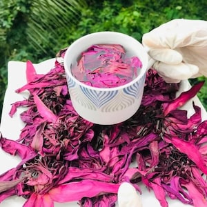 Gedroogde rode lotusbloemen - Nymphaea Rubra 100% natuurlijke en biologische (hele bloem) kruidenthee - directe gratis verzending vanuit Zweden