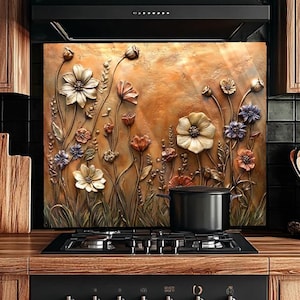 Tempered Glass Stove Backsplash, Kitchen Backsplash Tile, Chopping Board, Noodle Board, Kitchen Decor, Stove Back Cover, Stove Top Cover