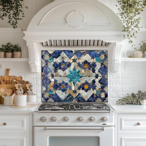 Tempered Glass Kitchen Backsplash Wall Art, Stove Splashback, Stove Back Cover-Backsplash Tile, Sink Splash Guard- Stovetop Glass Splashback
