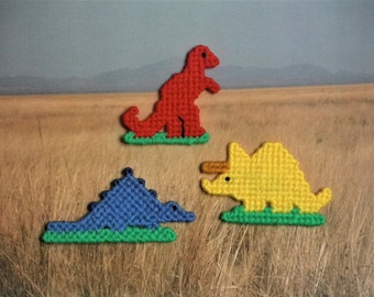 Dinosaur Magnets/Set of 3 Magnets /Stegosaurus Magnet/ Triceratops Magnet/Tyrannosaurus rex Magnet