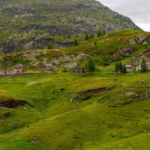 Alpine Green Valley Landscape | Mountain Nature Digital Download | Scenic Countryside Photography | Tranquil Wall Art for Home & Office