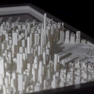 3D-geprint stadsbeeld van New York City / Muurkunst / Woondecoraties / Kaart van New York City / Skyline van de stad