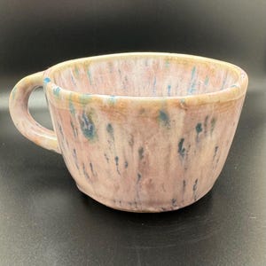 Handmade Ceramic Teacup - Purple Speckles