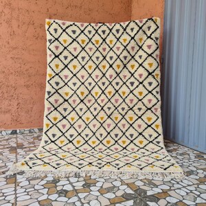 Custom moroccan rug - handmade wool rug - tapis berber moroccan - rug for living rooms- moroccan rug from azilal - Select a size rug