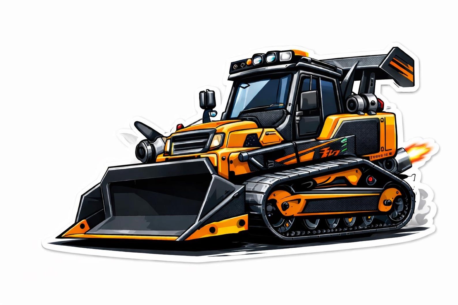 Bulldozer JDM Street Racing Turbo Construction Hard Hat Decal Car - Etsy