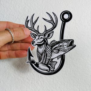 Fishing Hunting Duck Hook Decal - Etsy