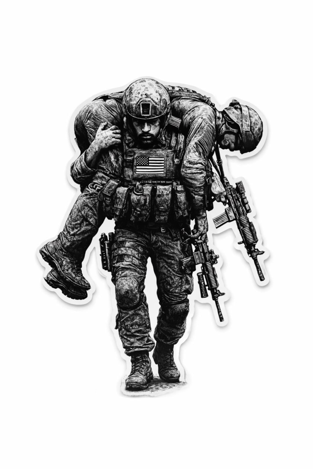 Soldier Sticker Tactical Veteran Army Hero Decal Navy Special Ops ...
