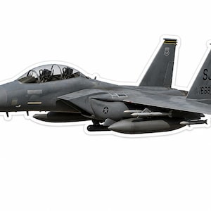 F-15 Eagle Fighter Jet Sticker | U.S. Air Force Military Aircraft Die Cut Vinyl Decal | Aviation Gift | Pilot & Maintainer Sticker