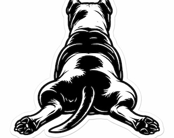 Amerikaanse Pit Bull Bully Hond Gluren Poten Sticker Autobumper Raamstickers PitBull Waterdicht