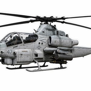 AH-1Z Viper Zulu Cobra attackhelikopter stansad vinylklistermärke | Militär flygdekal | Vattentät flygplansklistermärke | Pilotgåva
