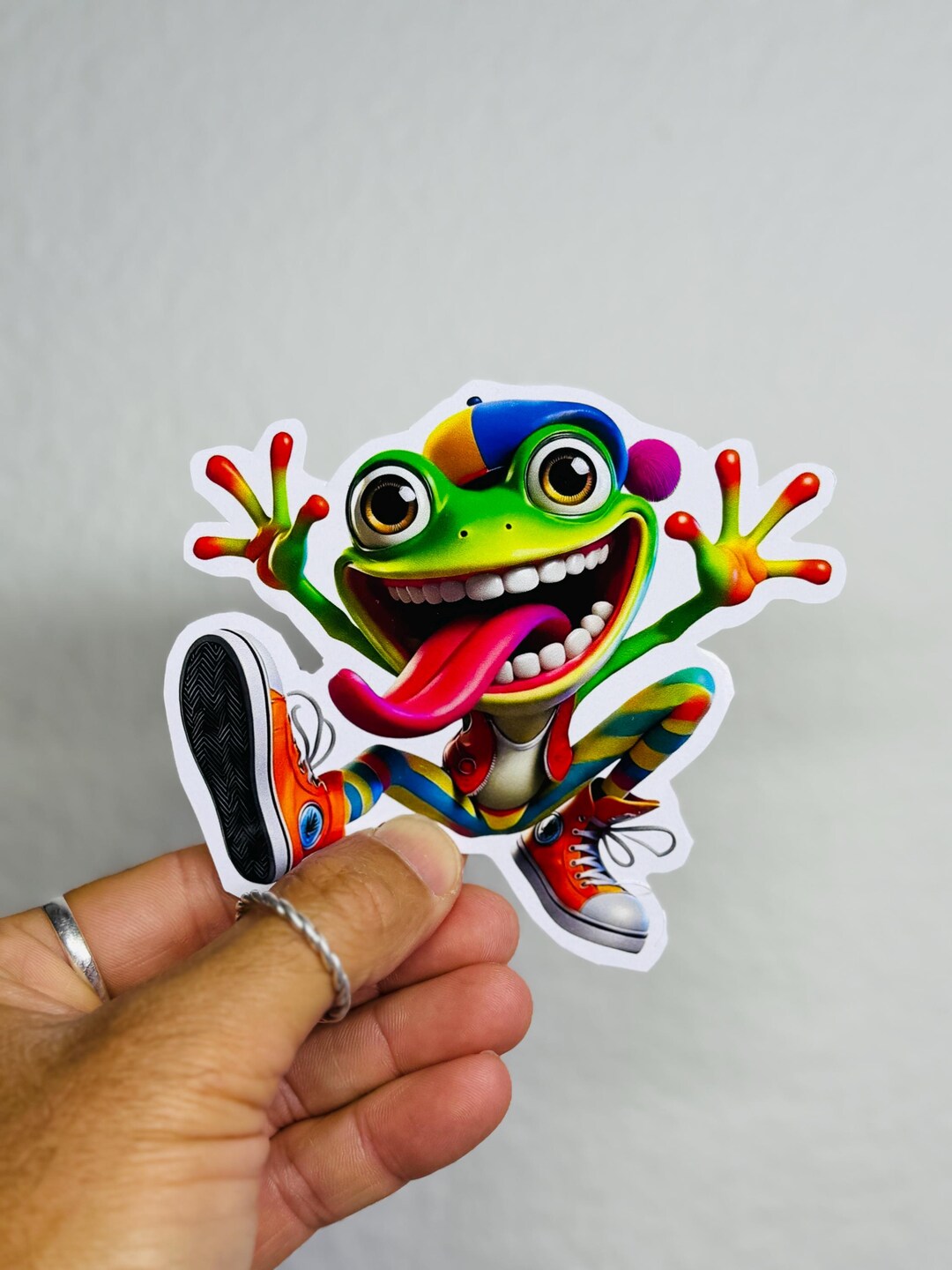 Funny Frog Neon Sticker Decal Car Bumper Window Sticker Kids Cartoon - Etsy